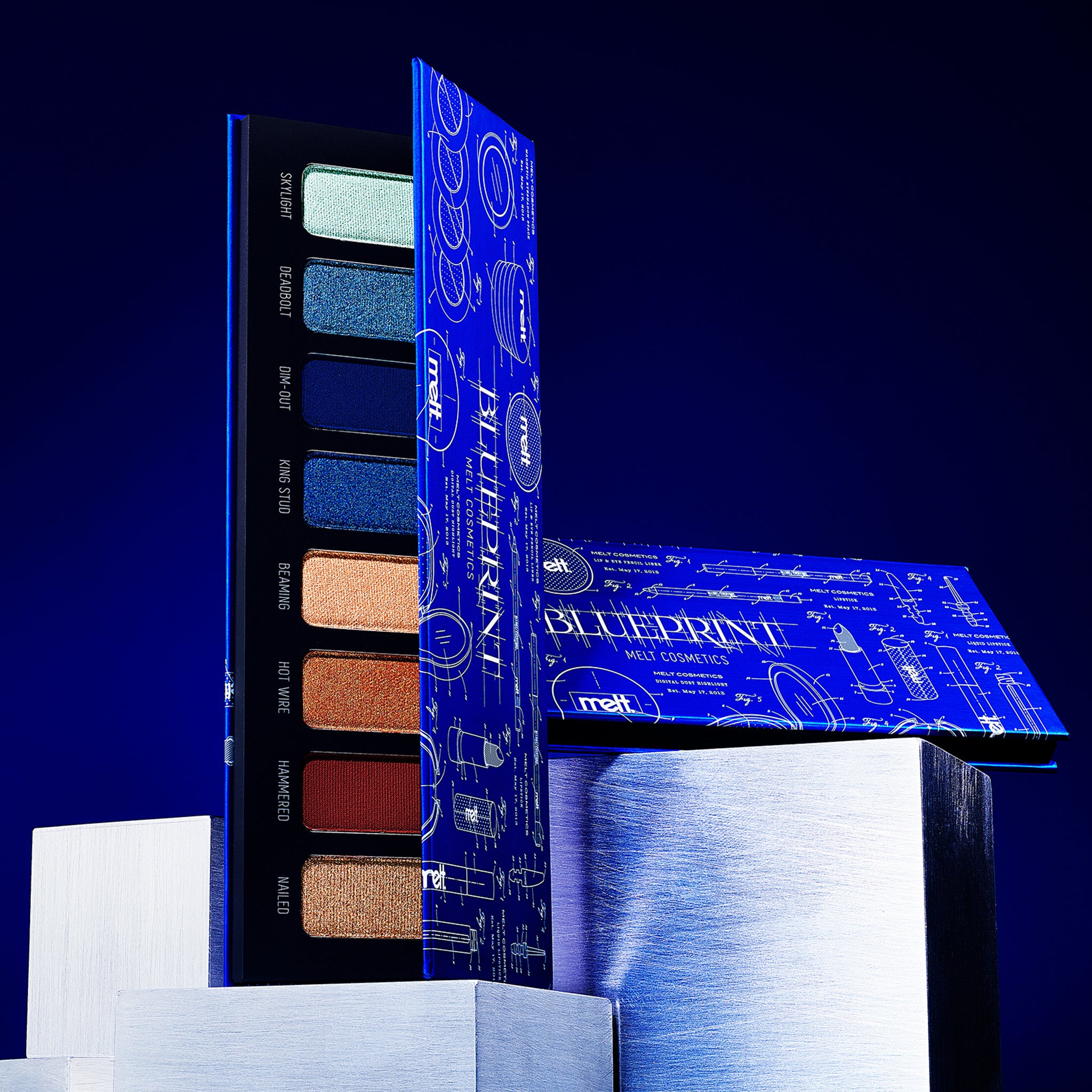 2 Benefit Cosmetics Blue Metal Gift Tin Lips Makeup Cosmetic Round